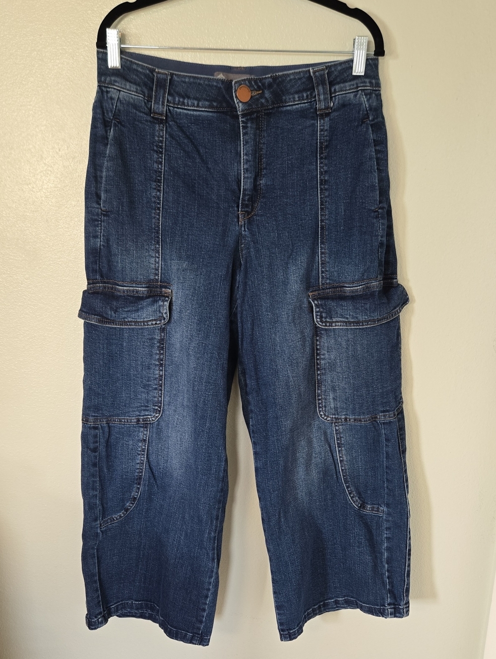 Democracy | Ab Solution Cargo Wide Leg Jeans Size 10 - Picture 3 of 12